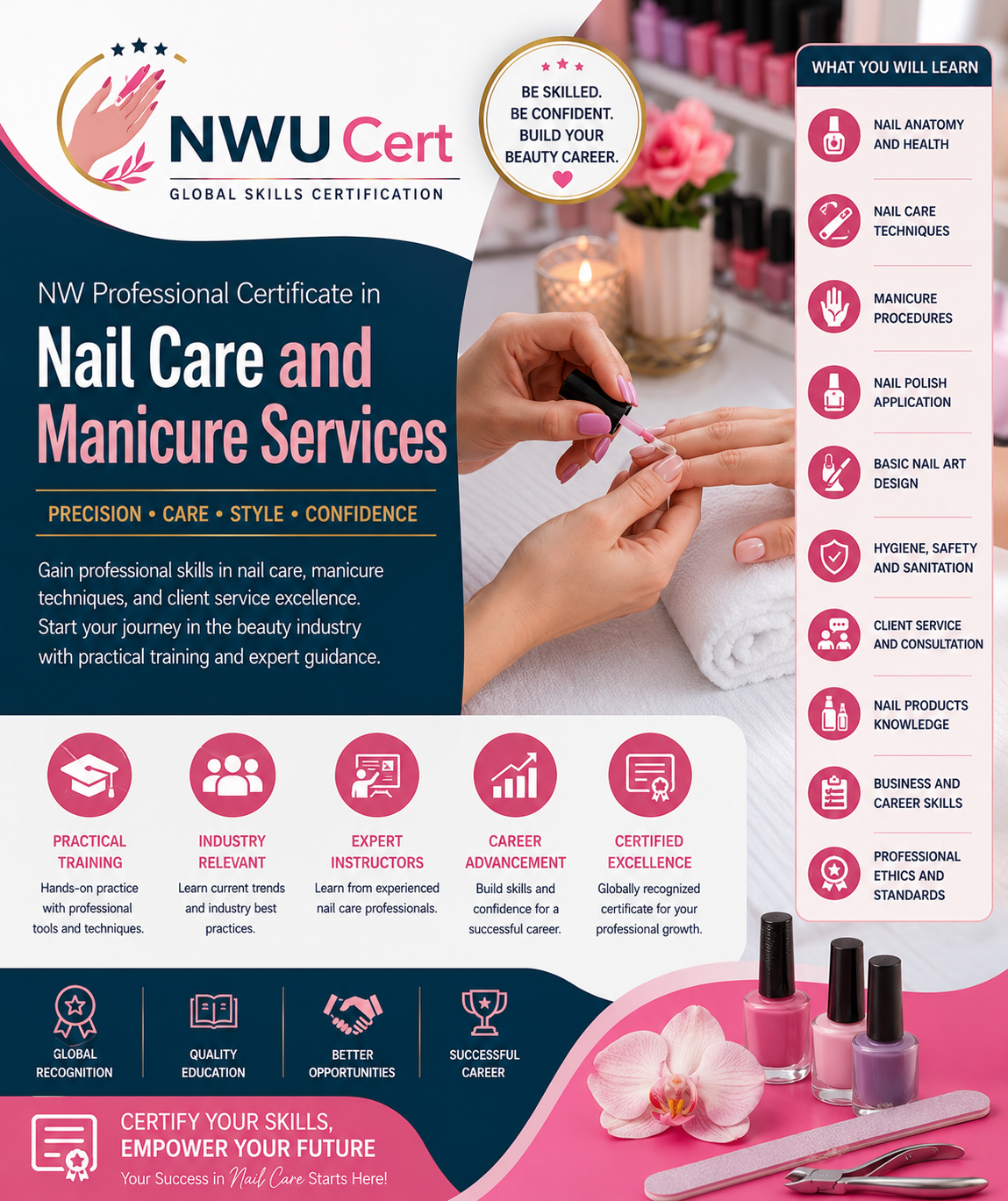 Professional Certificate in Nail Care and Manicure Services
