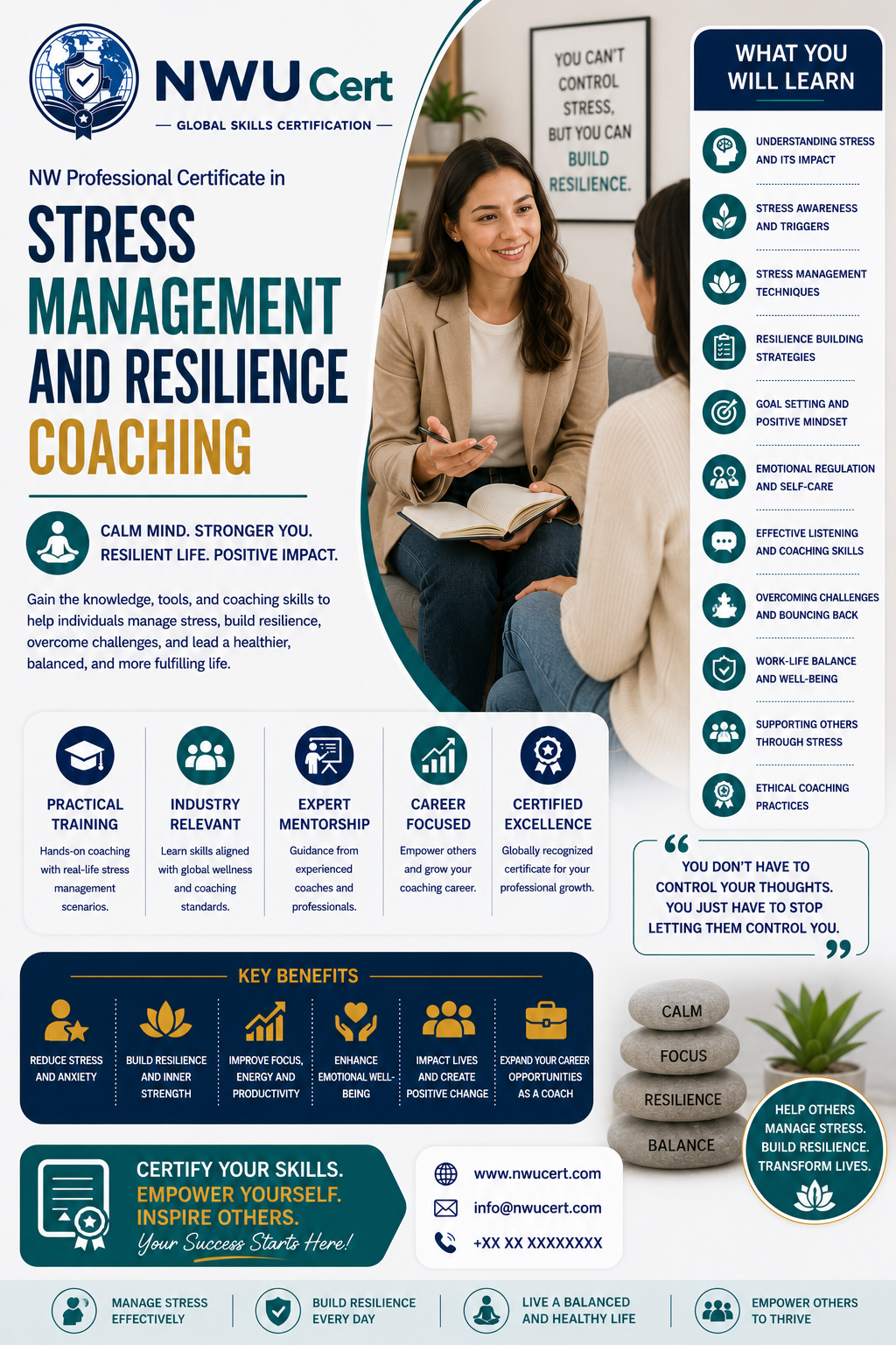 Stress Management & Resilience Coaching: Professional Certification Program