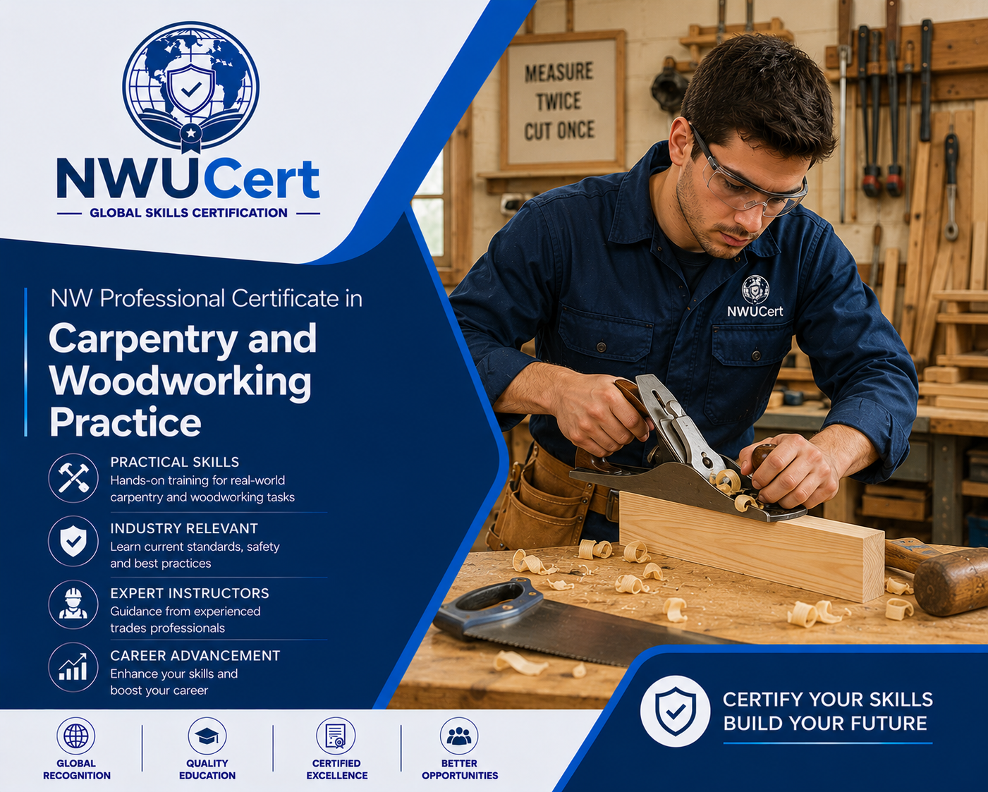 Professional Certificate in Carpentry and Woodworking Practice