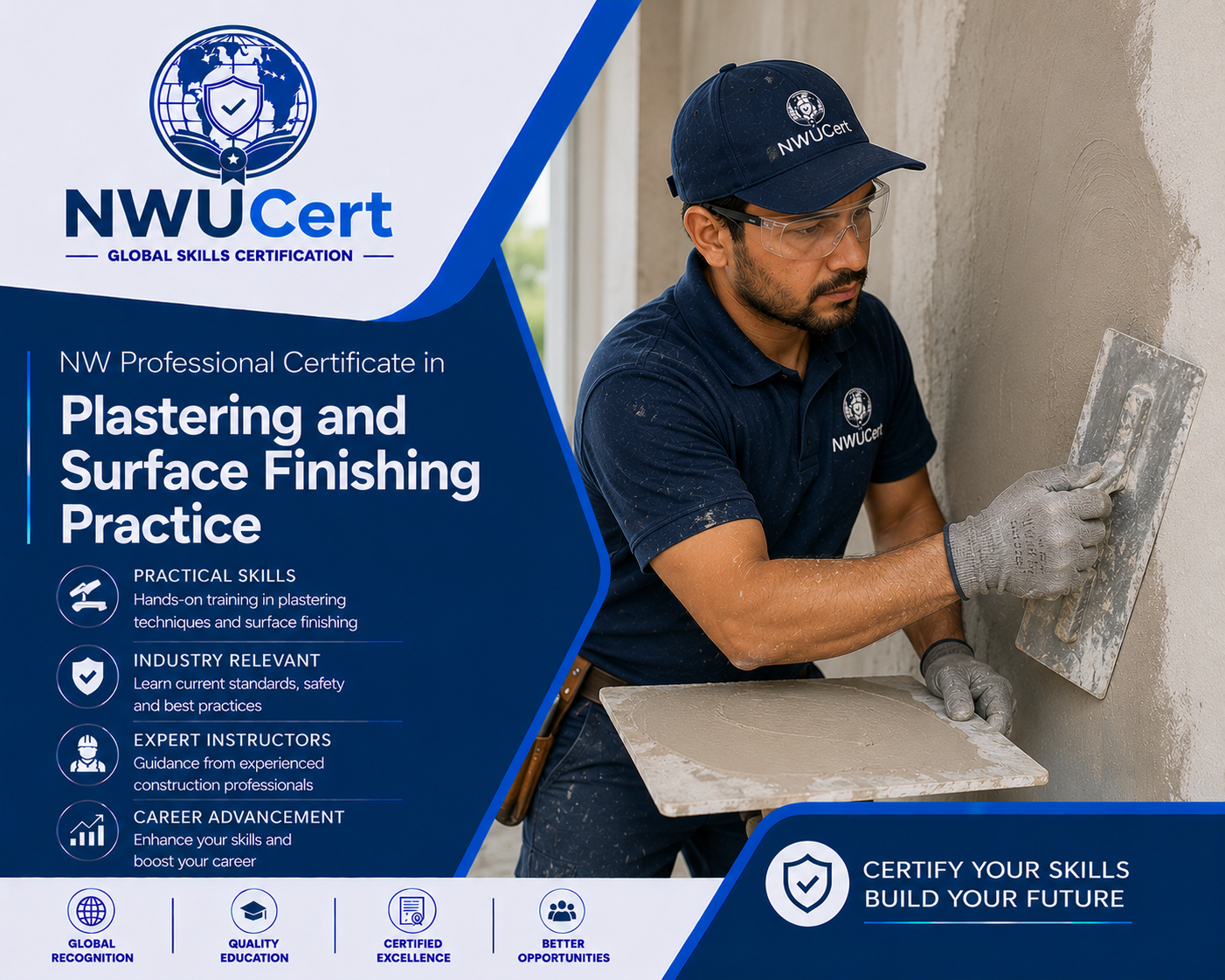 Professional Certificate in Plastering and Surface Finishing