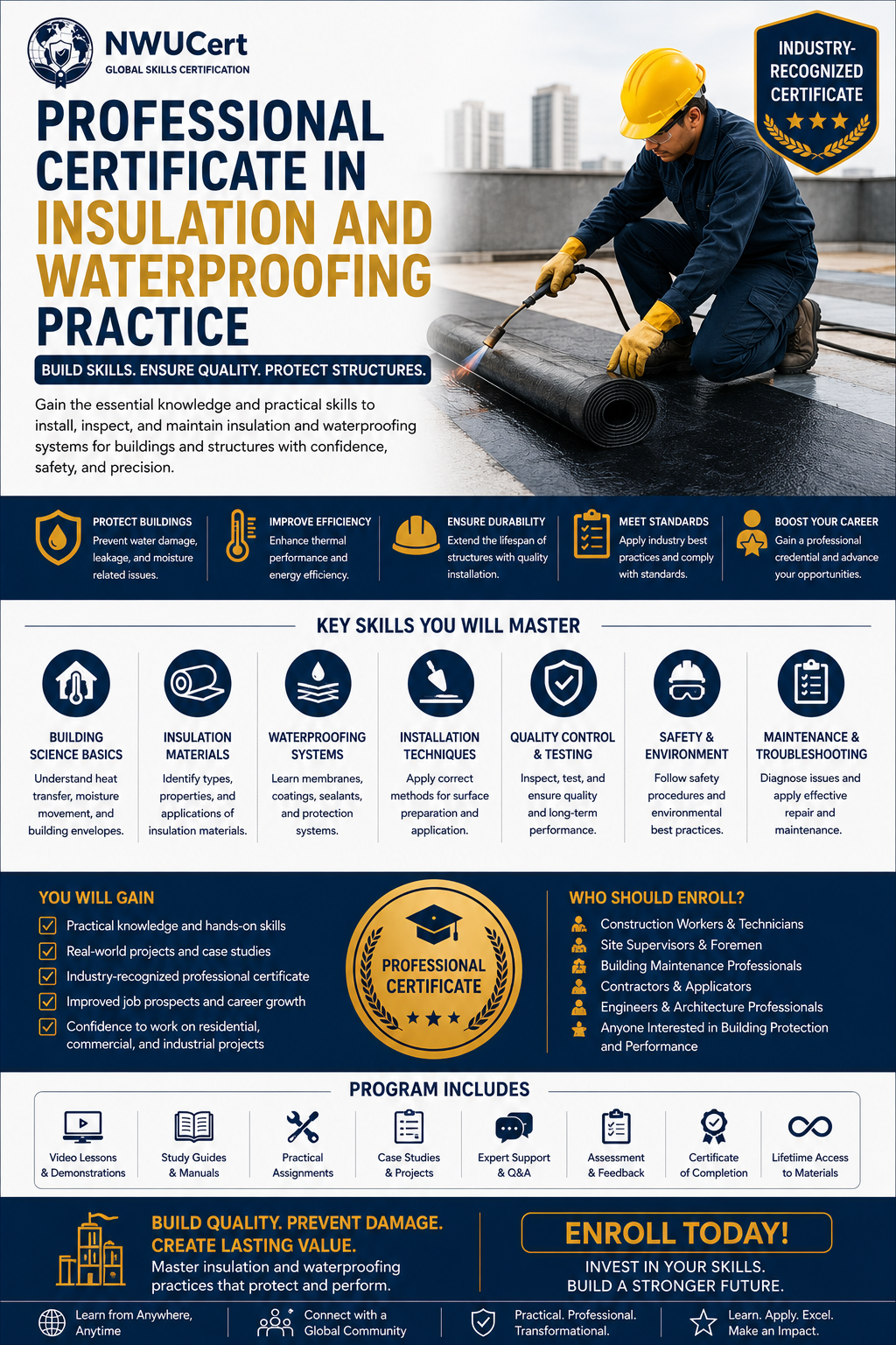Professional Certificate in Insulation and Waterproofing Practice